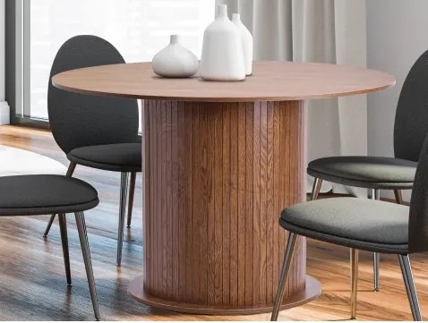 Okrúhly jedálenský stôl Seline, 120 cm, dub%