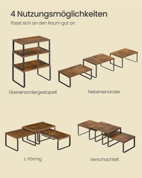 Set 3 kuchynských políc KCS220K02