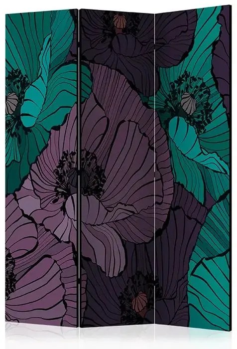 Paraván - Flowerbed [Room Dividers] Veľkosť: 135x172, Verzia: Jednostranný