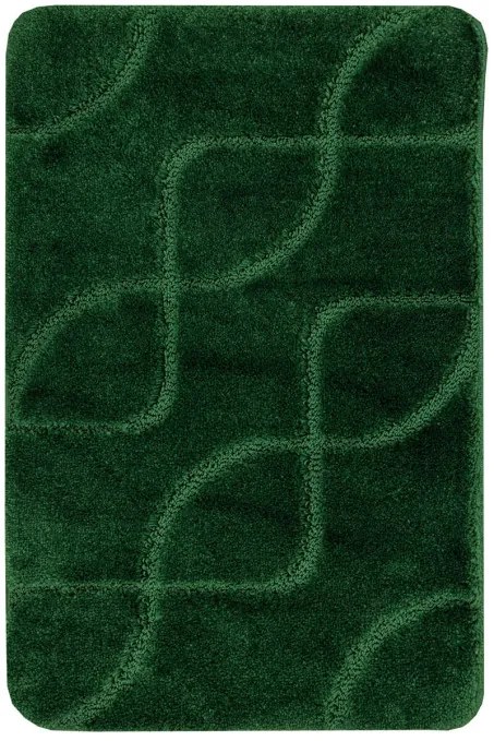 Kúpeľňový koberček Ivona fľaškovo zelený, línie