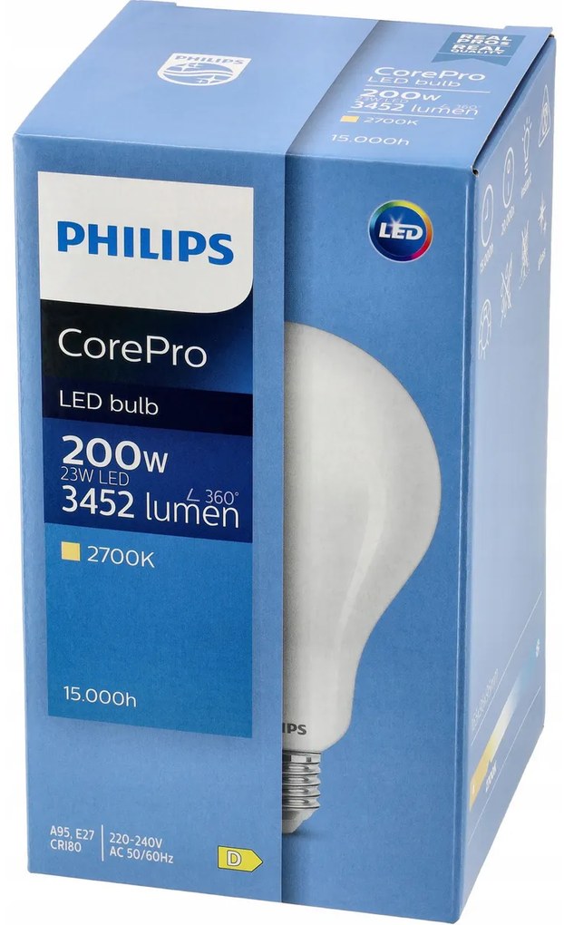LED žiarovka Philips E27 - 23W - 3452lm - 2700k Corepro Premium
