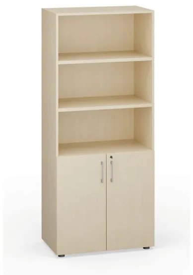 Kancelárska skriňa PRIMO Classsic, dvere na 2 poschodia, 1781x800x420 mm, breza
