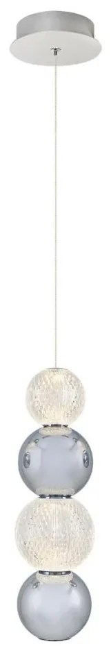 Závesný LED luster CREMONA na lanku LED/7W/230V 3000K matný chróm