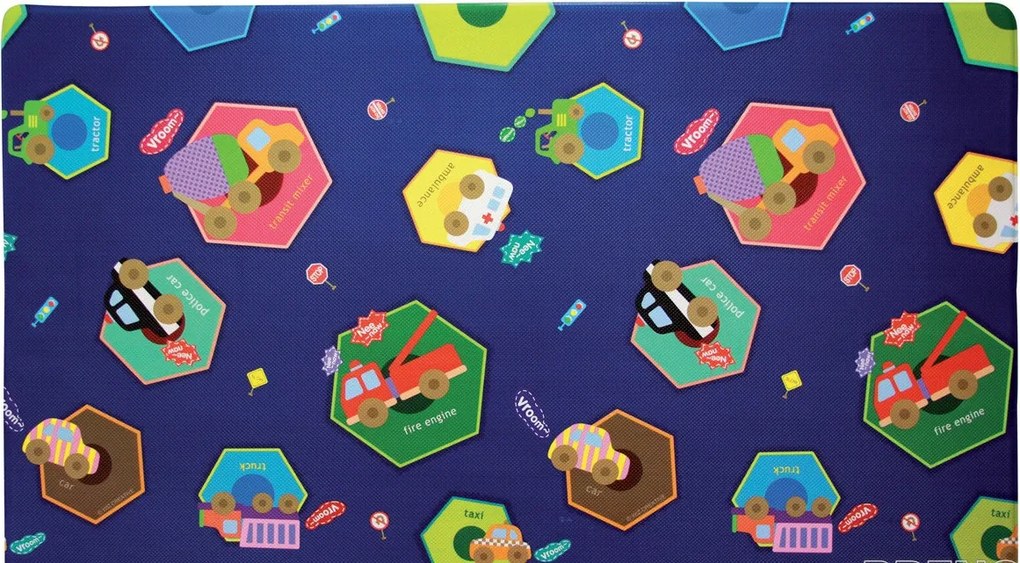 Obojstranný protišmykový koberec Moje mesto – na von aj na doma, 140x230, detská izba