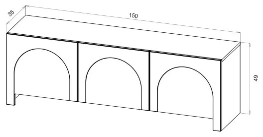 Televízny stolík NIO biely