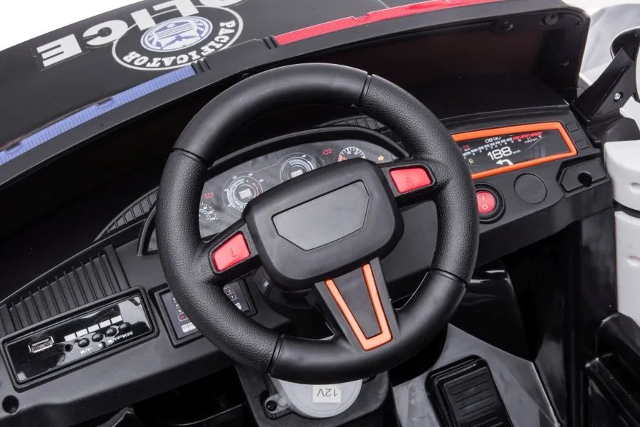 LEAN CARS Elektrické policajné autíčko BBH-021 čierne