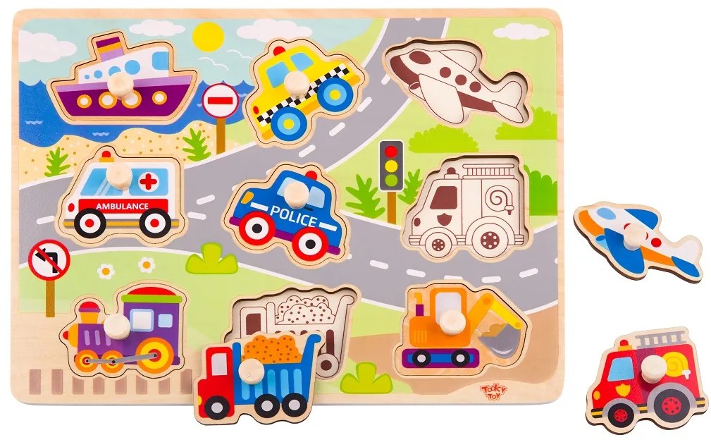 Vkladacie puzzle Dopravné prostriedky