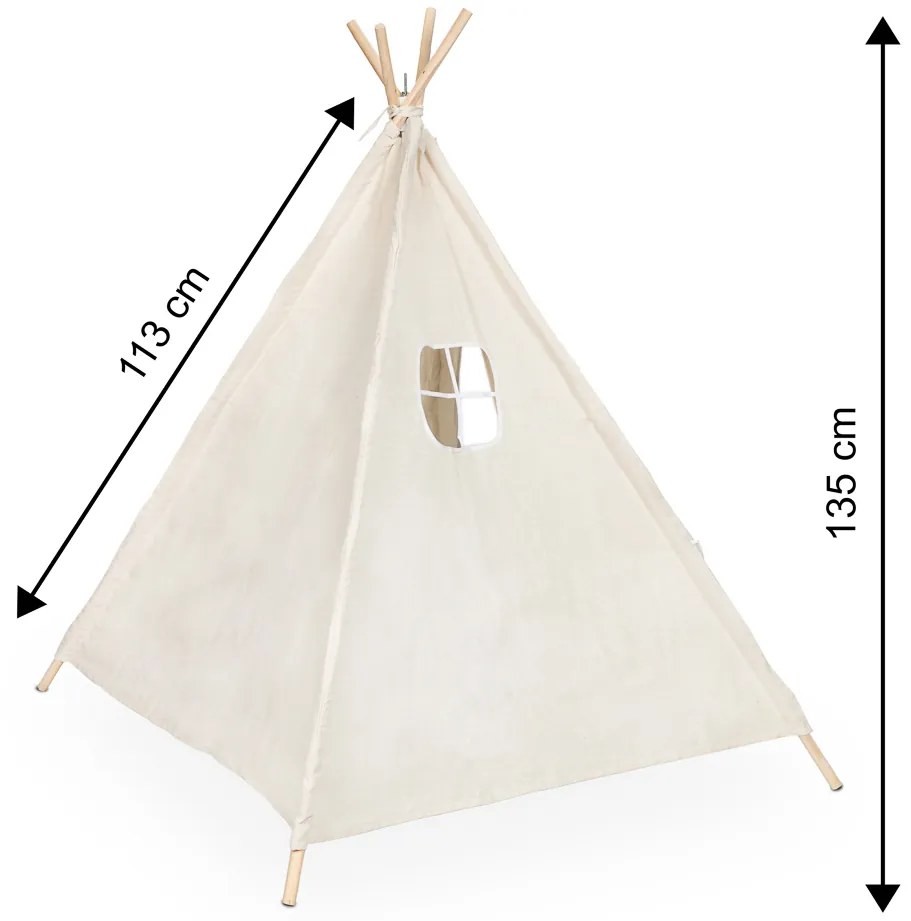 KX KX5187 Detský stan Tipi Wigwam 135 cm sivý
