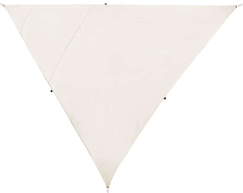 Tieniaca plachta v tvare trojuholníka 300 x 300 x 300 cm krémová biela LUKKA Beliani