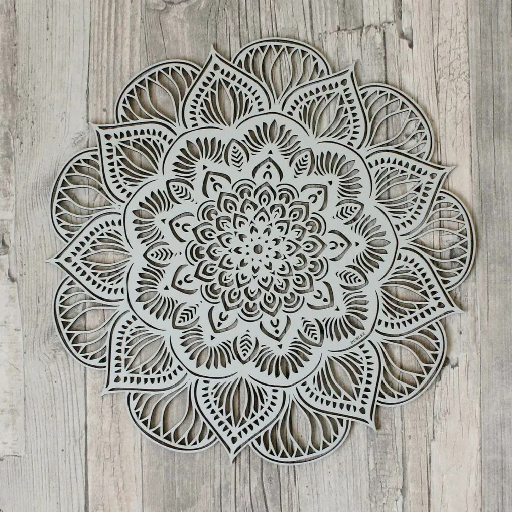 DUBLEZ | Vyrezávaná 3D Mandala - lotosový kvet