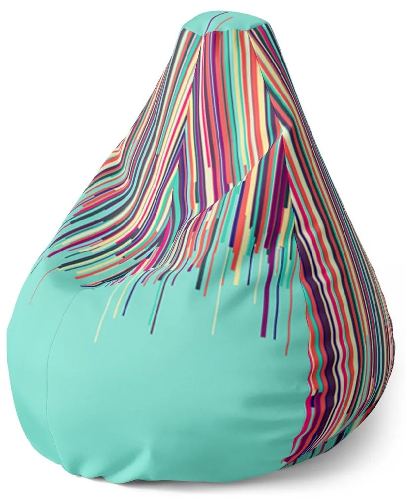 Sablio Sedací vak Pear Stekajúca farba - 140 x 100 x 25 cm