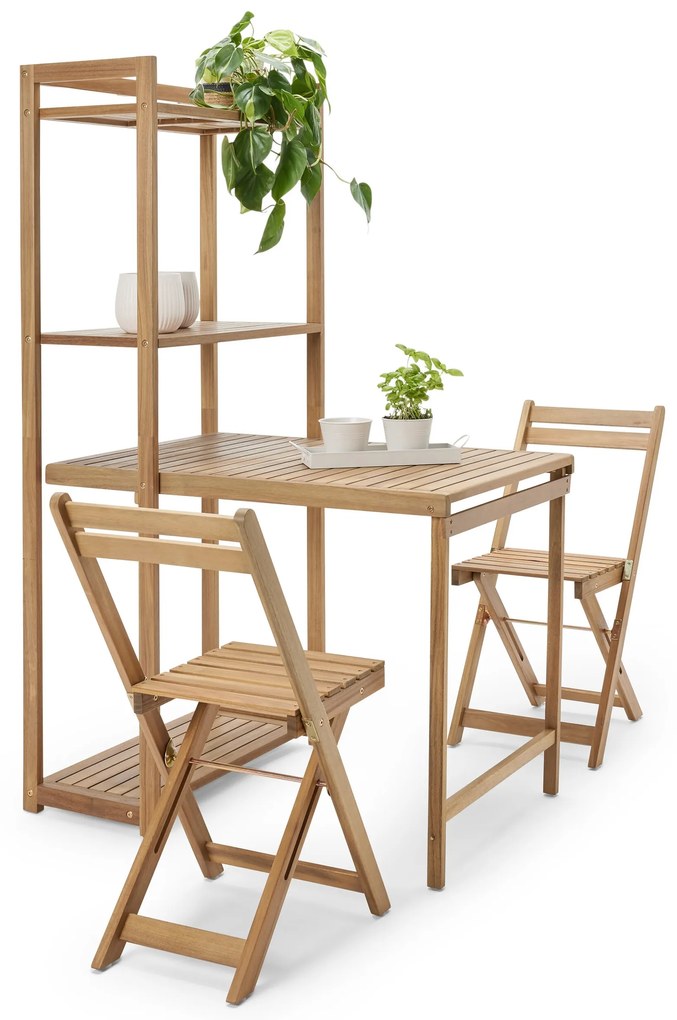 Balkónová jedálenská súprava »Lenja« s regálom