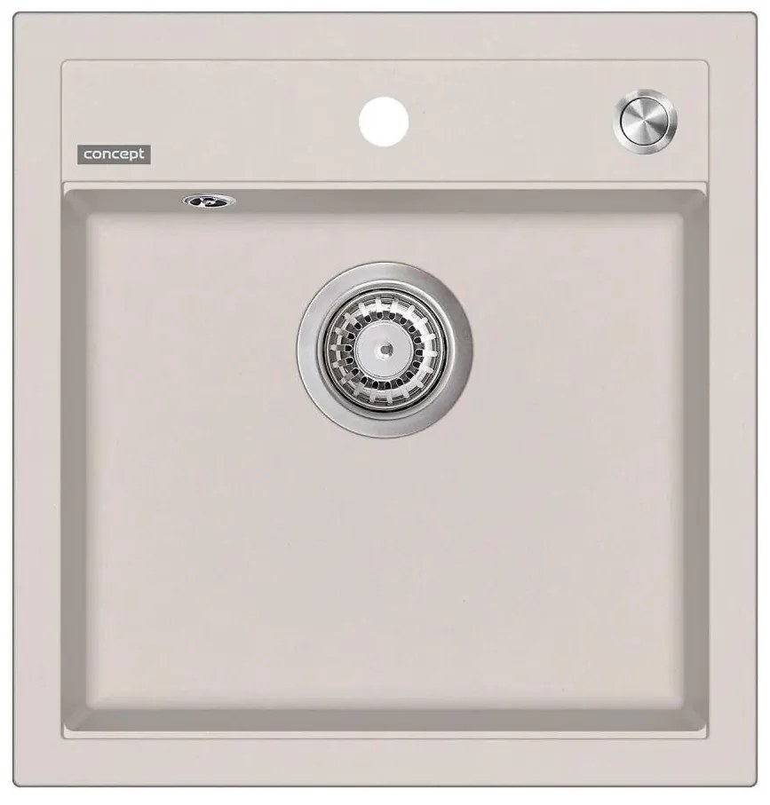 Concept DG00C50BE - Kuchynský drez CUBIS 49x51 cm granit/béžový
