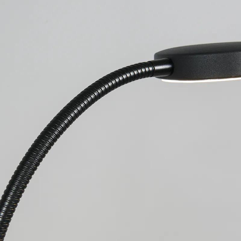Moderné stojace svietidlo čierne vrátane LED - Trax