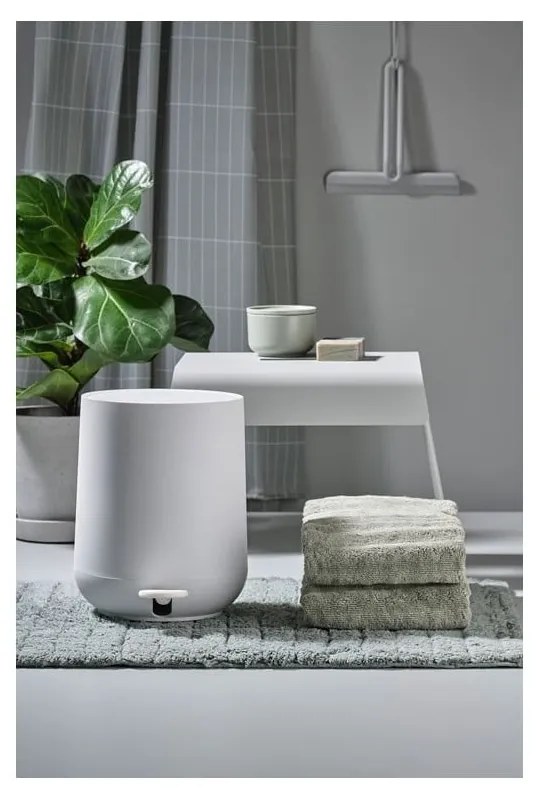 Biely kúpeľňový pedálový kôš Zone Nova, 3 l