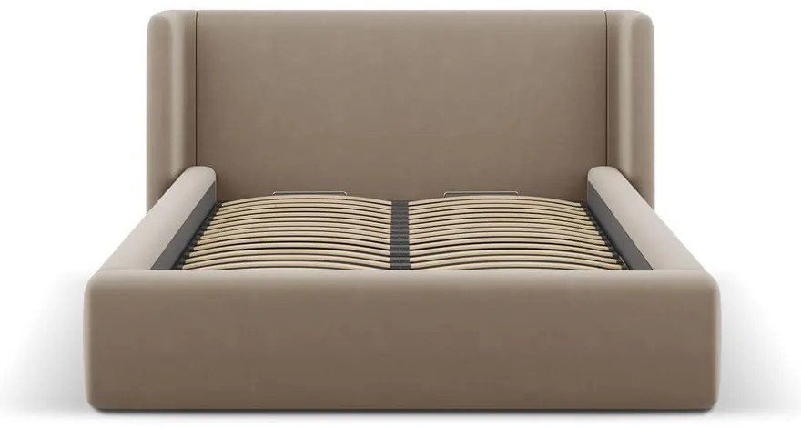 Svetlohnedá čalúnená dvojlôžková posteľ s úložným priestorom s roštom 140x200 cm Jason – Windsor &amp; Co Sofas