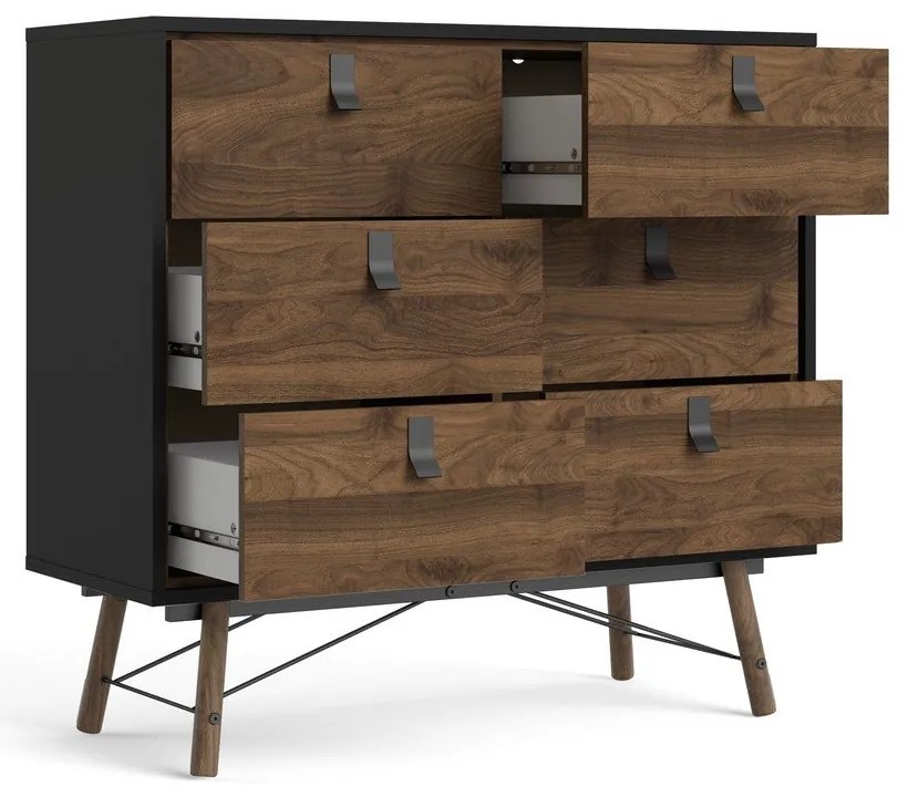 Tmavohnedá komoda Tvilum Ry, 102 x 95 cm