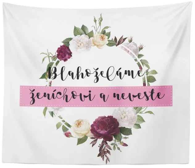 Sablio Deka Gratulujeme nevieste a ženíchovi: 150x120 cm
