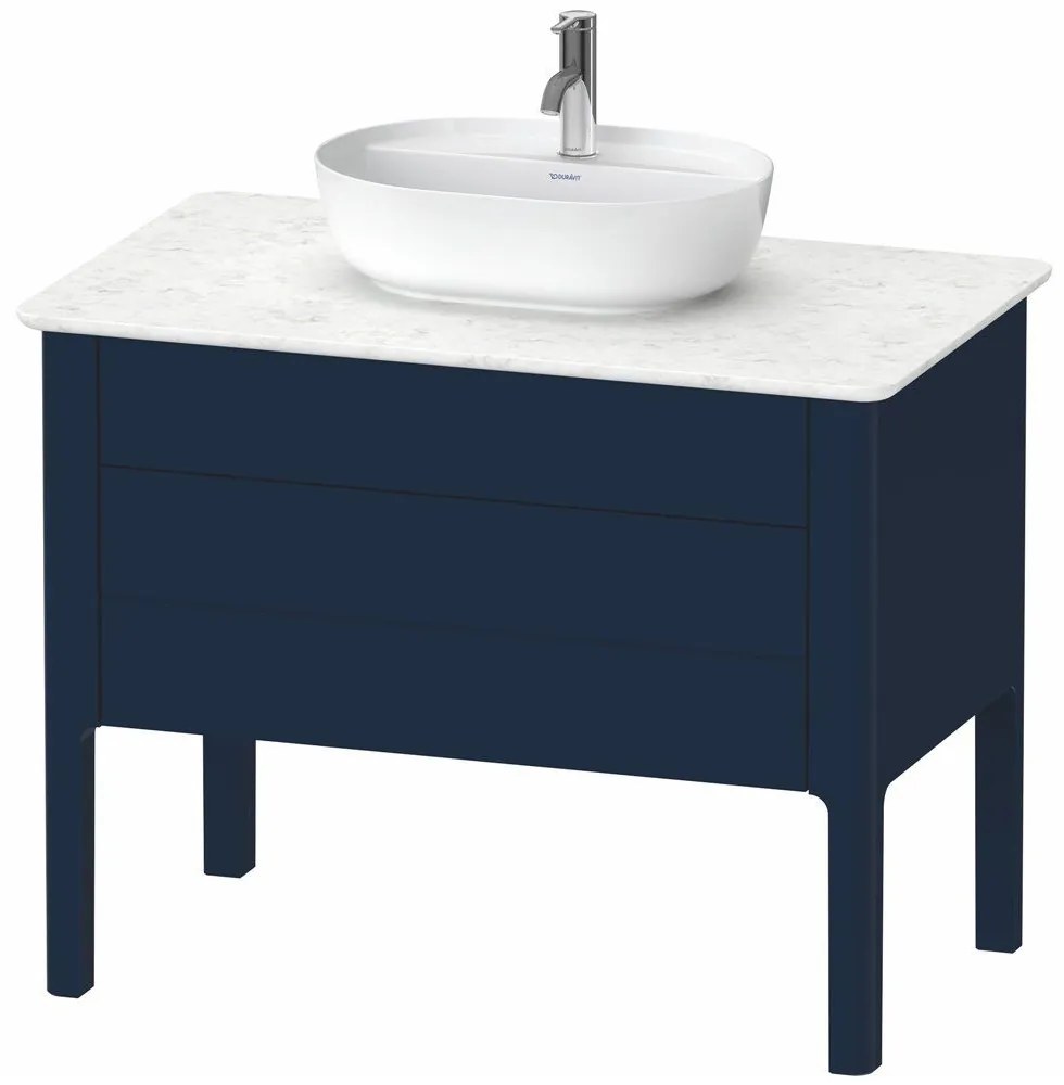 DURAVIT Luv stojaca skrinka pod umývadlo, pod dosku, 2 zásuvky, 938 x 570 x 743 mm, nočná modrá matná lakovaná, LU956909898