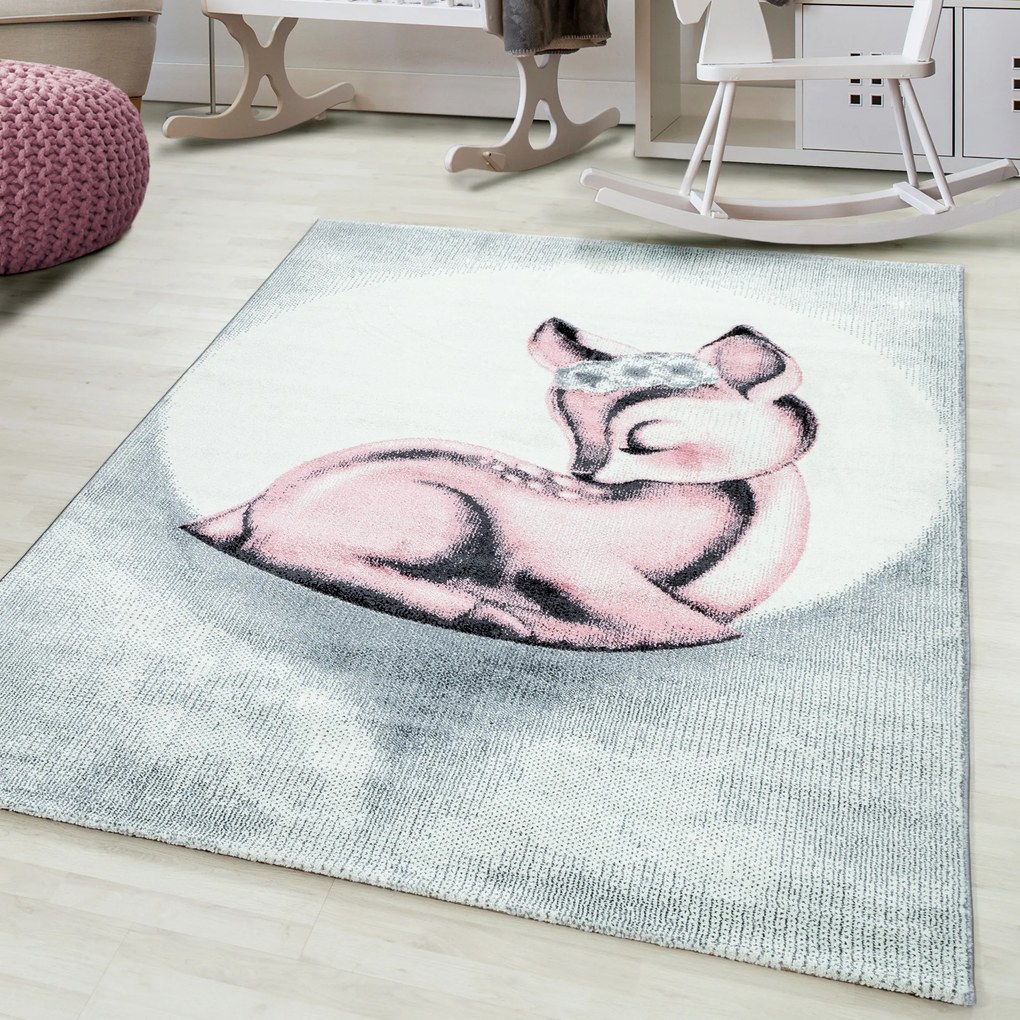 Kusový koberec Bambi 850 pink, 120x170, ružová, detská izba, Ayyildiz