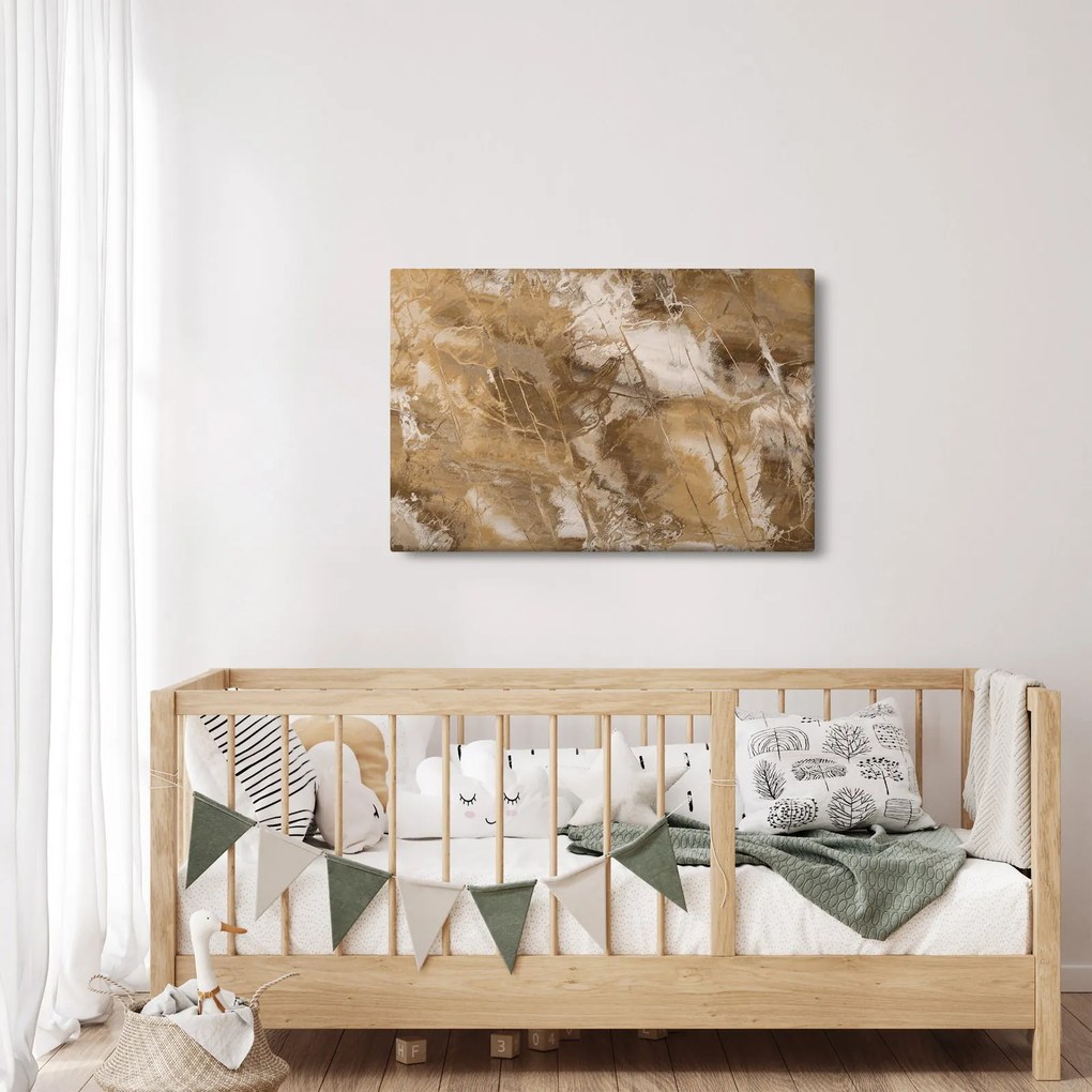 Obraz - Hnedá abstrakcia (90x60 cm)
