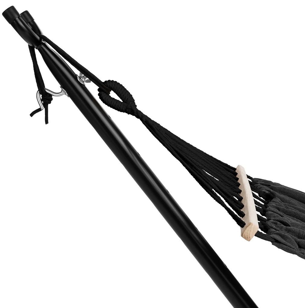 Hojdacia sieť Lecco so stojanom - grafitová