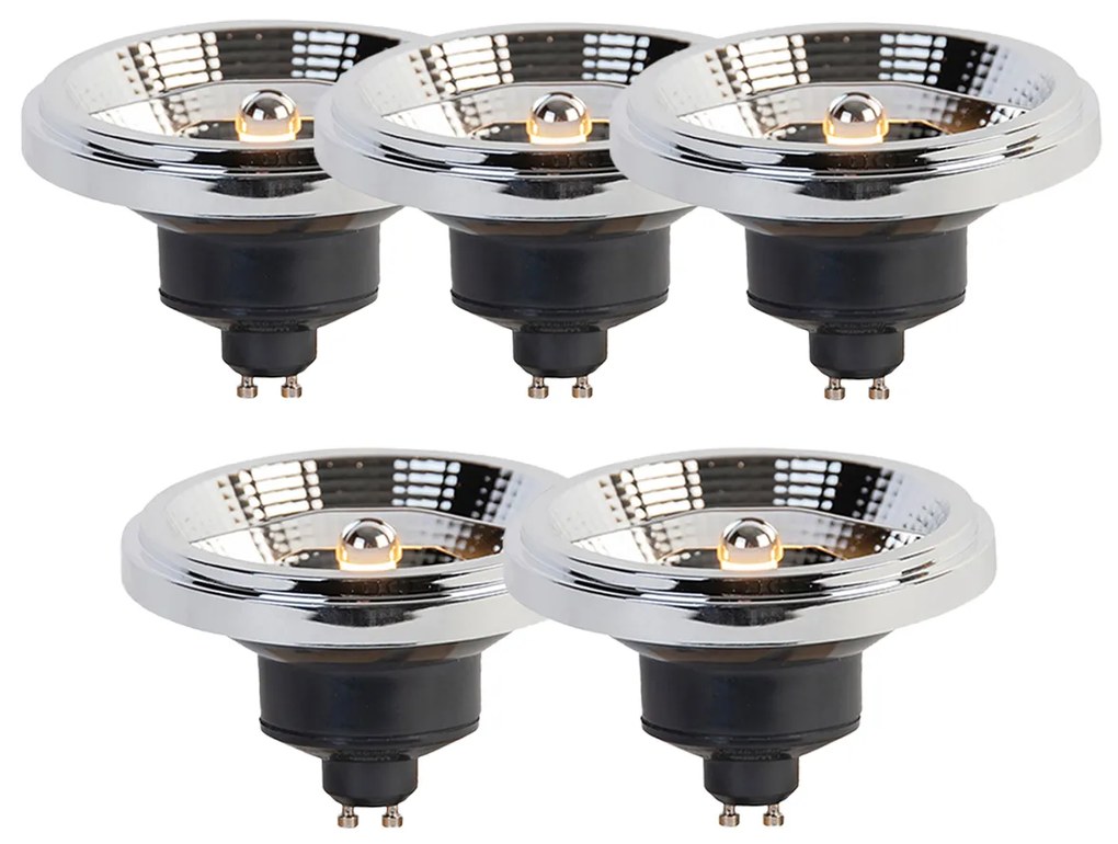 Sada 5 LED žiaroviek GU10 s 3-stupňovým stmievaním na teplú bielu AR111 11W 620lm 2000-3000K