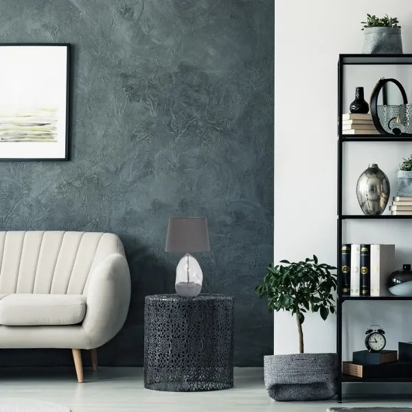 Rabalux 74228 - Stolná lampa APOLONIA 1xE27/40W/230V šedá