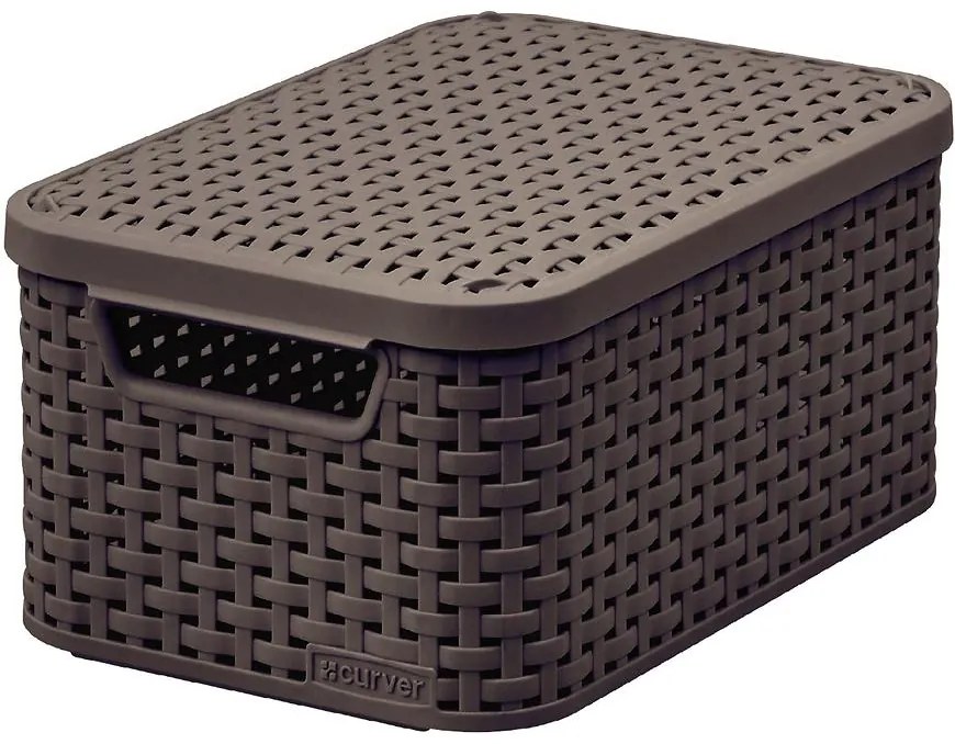 Košík s vrchnákom Style 6l 205839 tmavohnedý