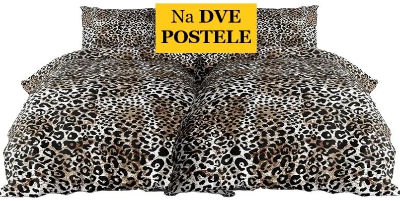 Obliečky Leopard Bavlna 2x70x90 2x140x200 cm