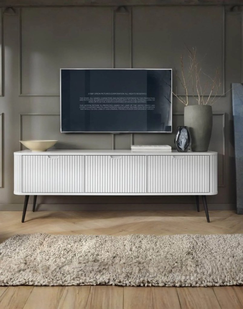 TV skrinka Zova biela (RTV168), biela / čierna