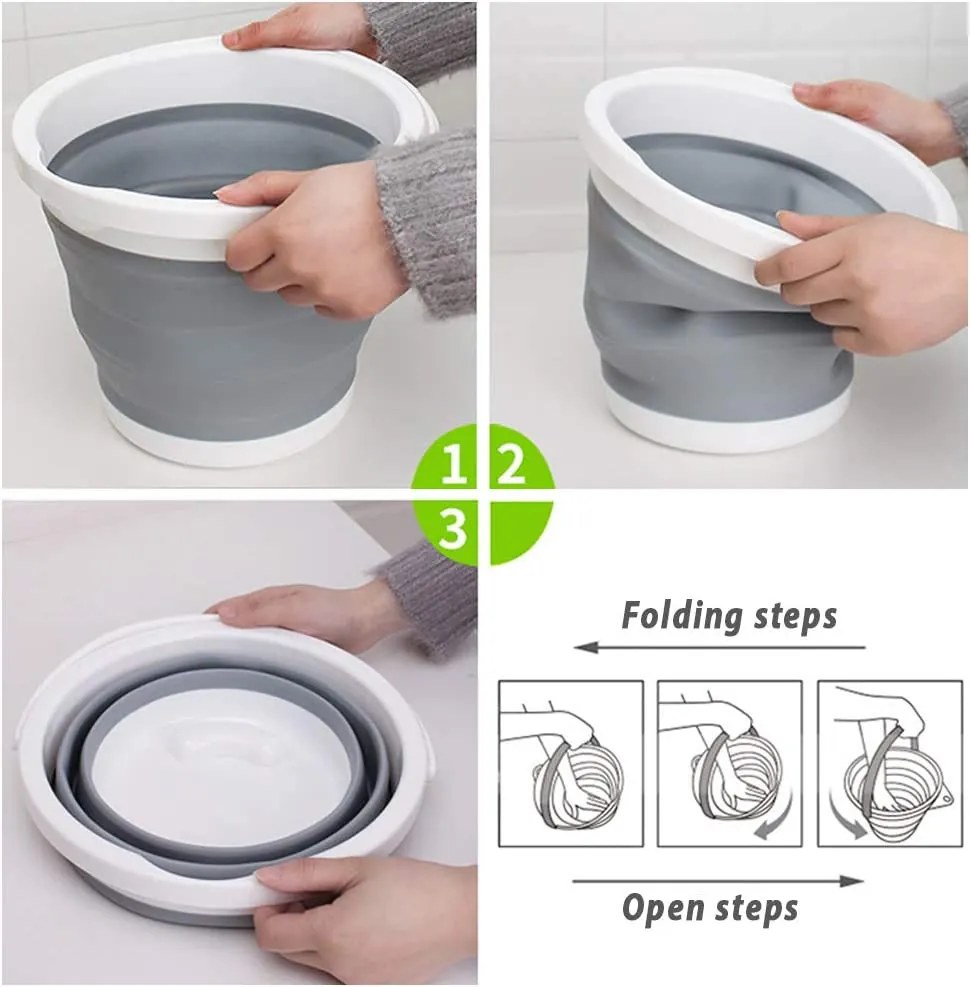Skladacie vedro, kýbel, vedro silikónové KEMP (12 l)