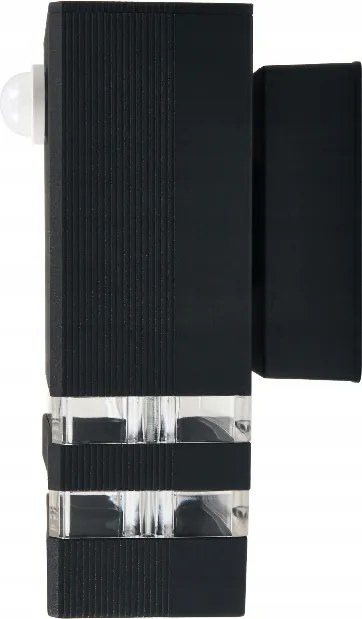 BERGE LED vonkajšie svietidlo INEZ čierne PIR - 1 x GU10 - 230V