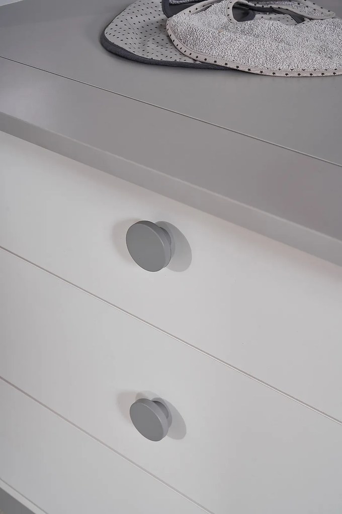 Zásuvková komoda Spencer - biela/šedá