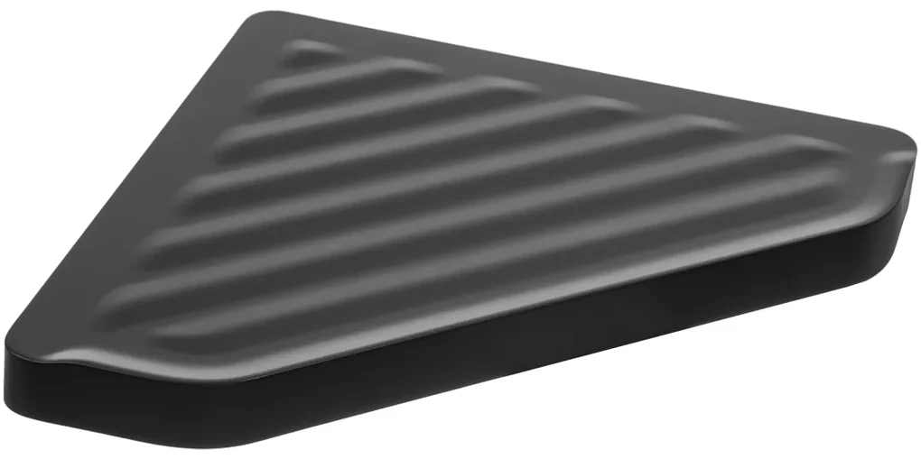 Kuchinox APO, nástenná rohová polička 201x201x39 mm, čierna matná, LAV-AKA_703T