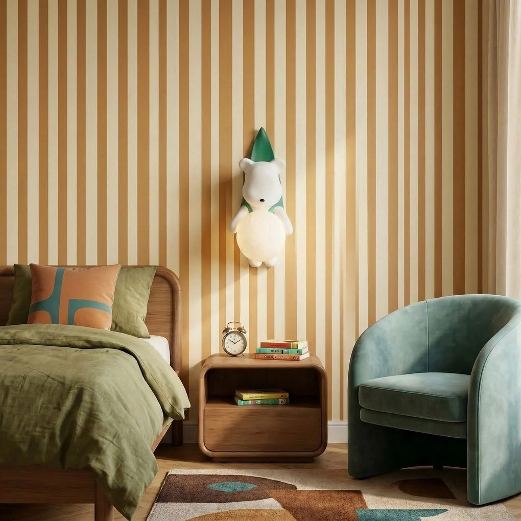 Toolight G169-1W, detské nástenné svietidlo macko v tričku, 1xG9, G169-1W BLUE, OSW-07809