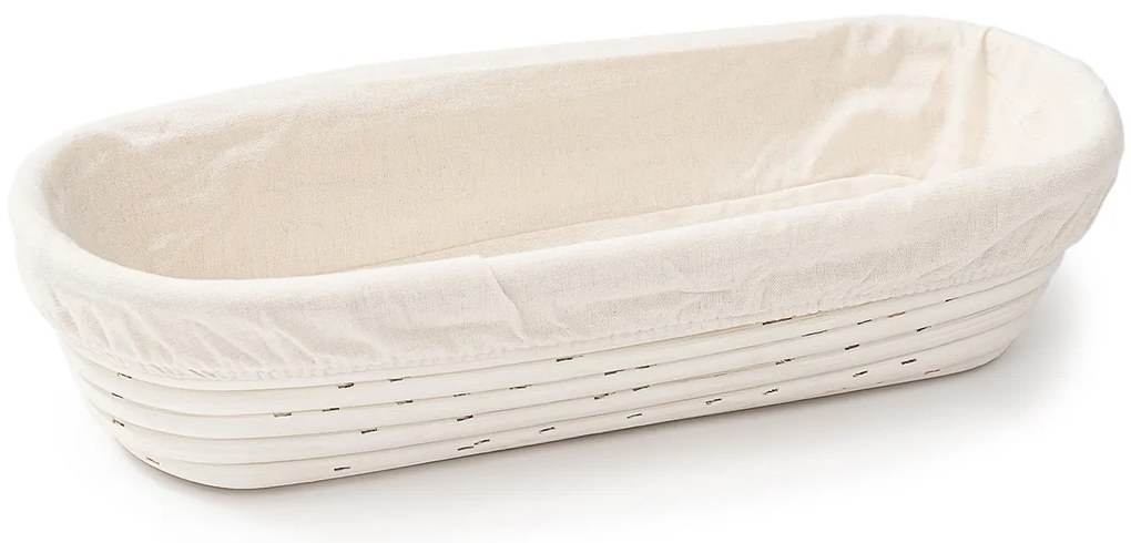 HOME ELEMENTS Ošatka oválna s látkovou vložkou, 35 x 14 cm x 7,5 cm, L