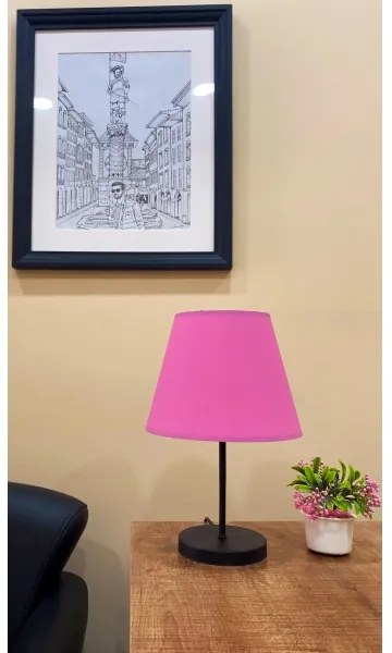 Stolná lampa 1xE27/60W/230V ružová/čierna