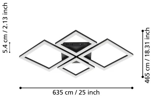 Eglo 900318 - LED Stmievateľné stropné svietidlo PARANDAY-Z LED/42W/230V