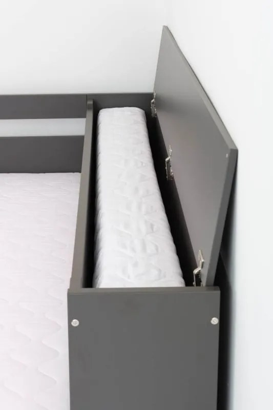 Drevona, posteľ REA CROBAT, s úložným priestorom a perinákom, dub bardolino