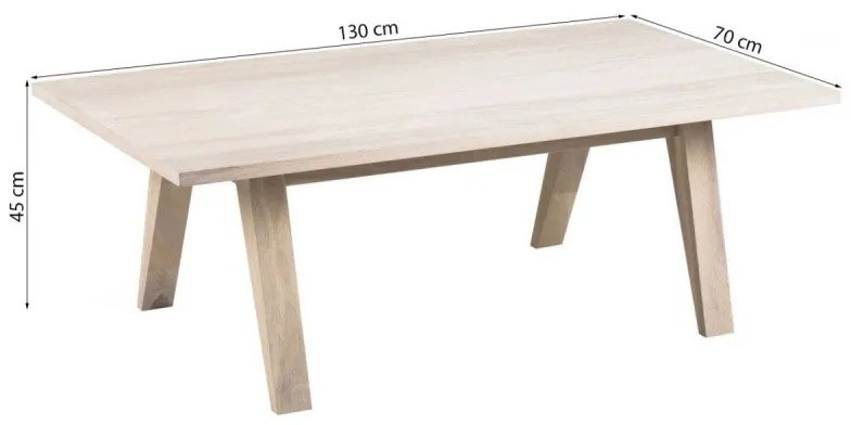 Konferenčný stolík A-line bielený dub