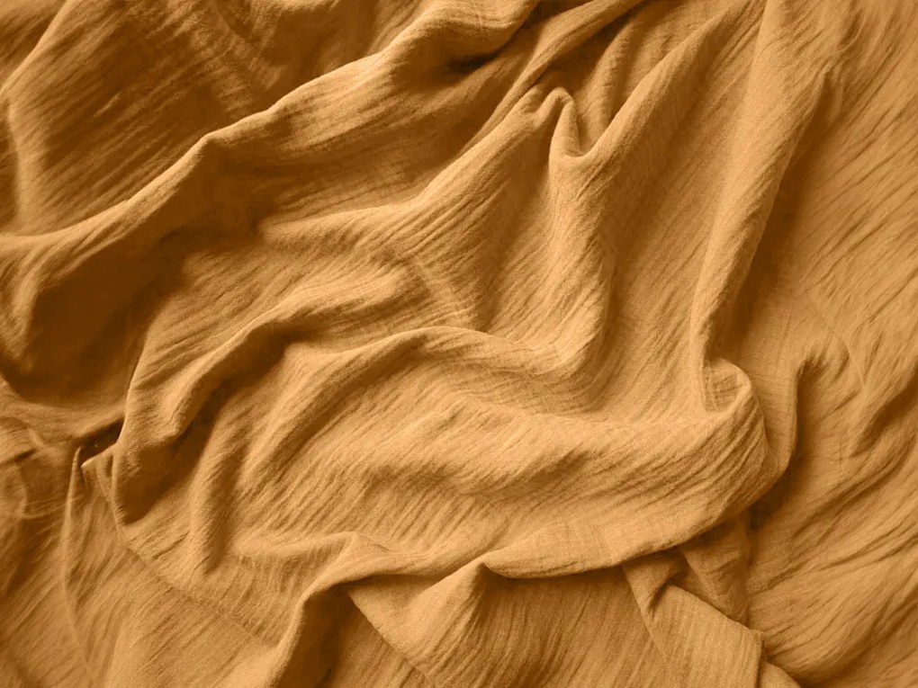 Mušelínová obliečka na vankúš MUSSARI 70x90 cm, horčicová