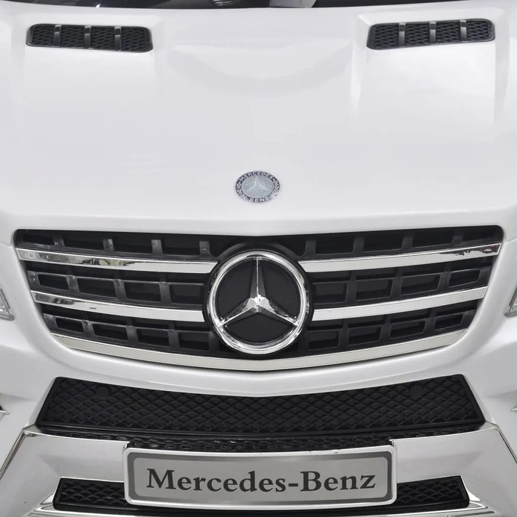 vidaXL Detské elektrické auto s ovládačom biele Mercedes Benz ML350 6 V