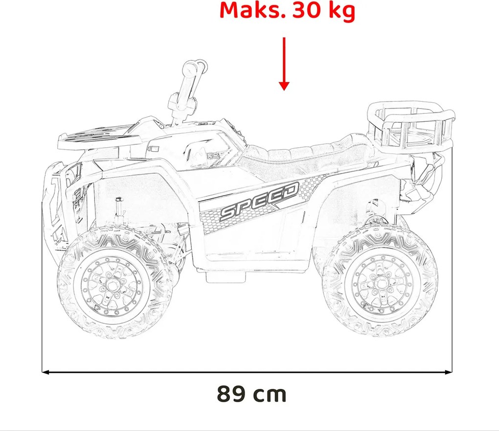 Ramiz Štvorkolka ATV Robust 01 Červená