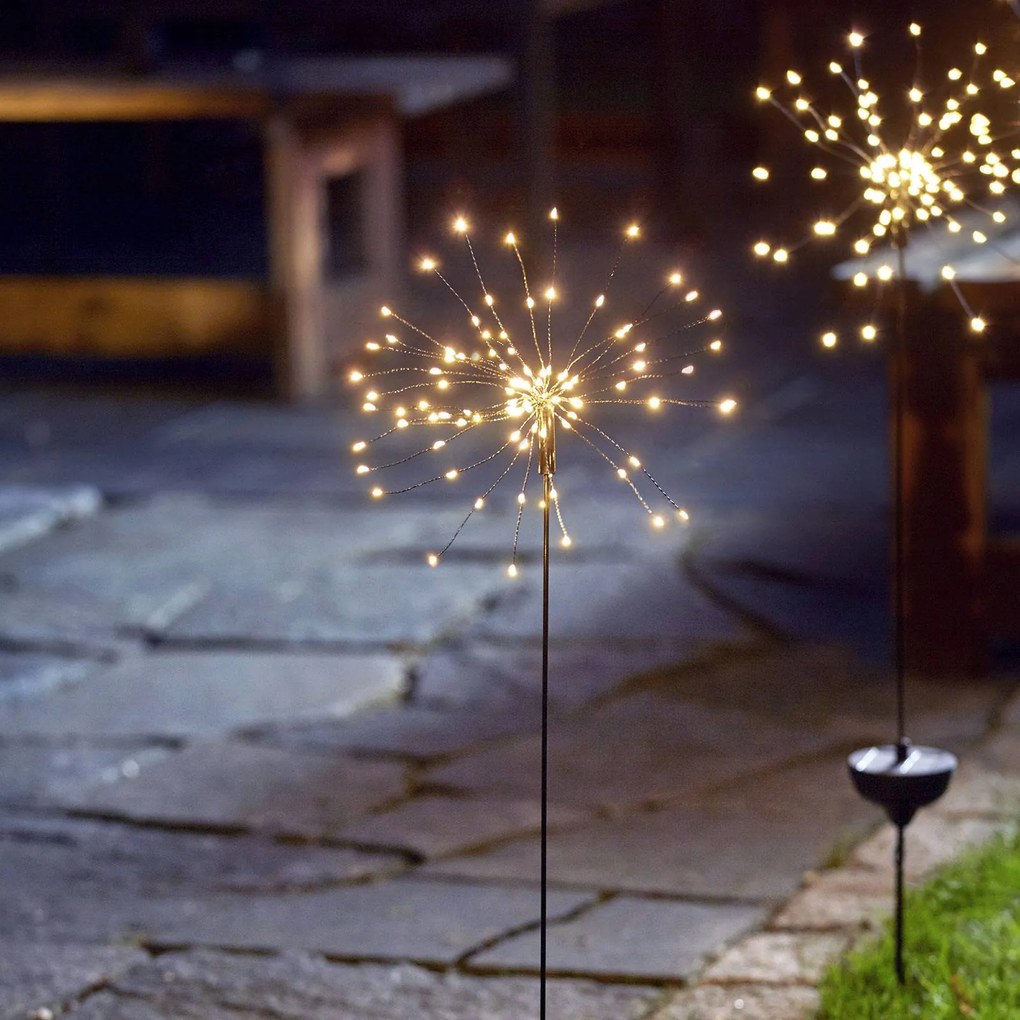 Solárne LED svietidlo Firework hrot do zeme 100 cm