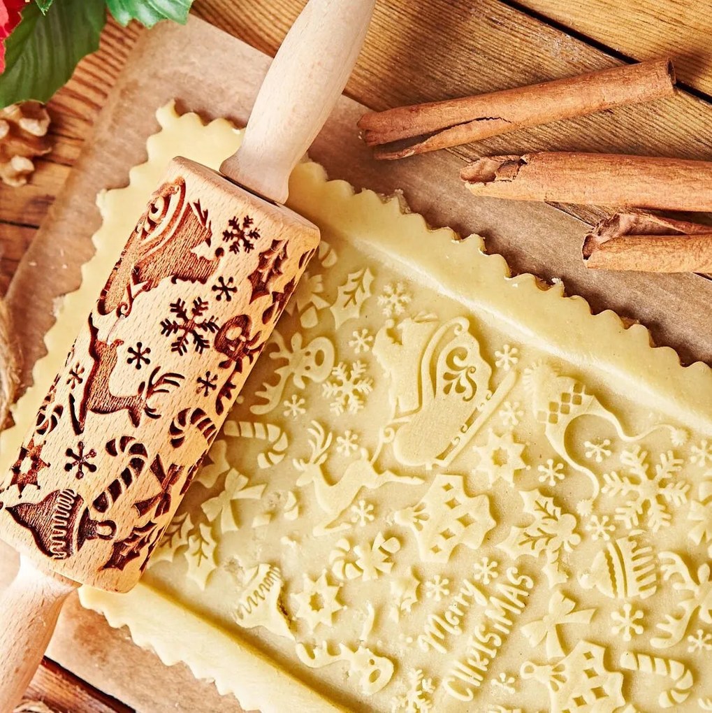 Goody Woody Embosovaný valček na cesto Santa Claus – malý