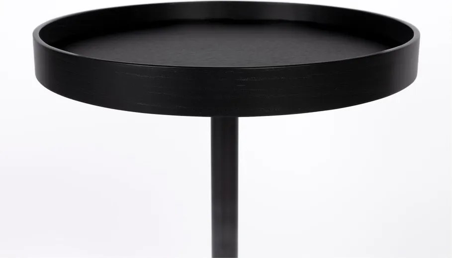Okrúhly odkladací stolík s doskou v dubovom dekore ø 40 cm Yuri S – White Label