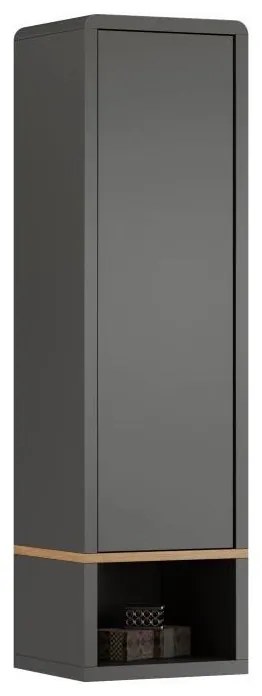 Skriňa s otvorenou policou FRED antracit/dub artisan