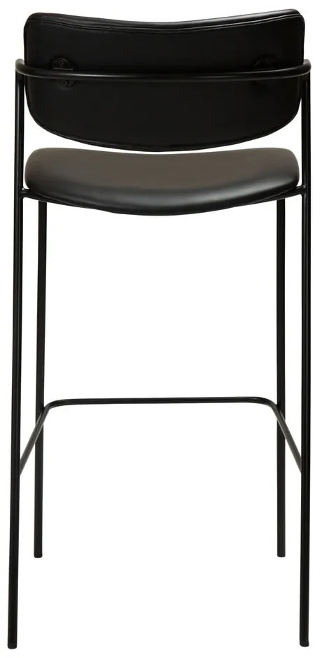 Čierna barová stolička z imitácie kože DAN-FORM Denmark Zed, výška 107 cm