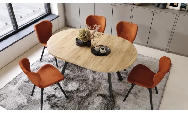 Jedálenský stôl ARTUR dub craft/čierna